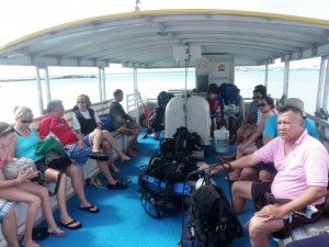 Diver's enjoying the boat ride on Melissa 2