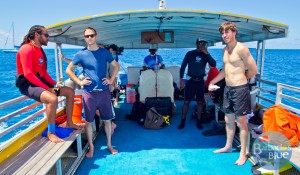 BBC TV in Barbados Blue - save our reefs eat more Lionfish 