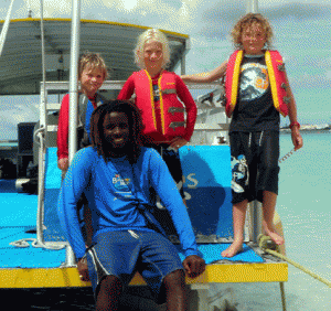 Jamel Knight with Casey, Jack and Callum