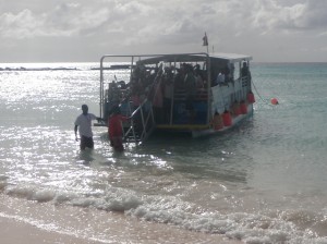 Common entrance students enjoying a boat ride