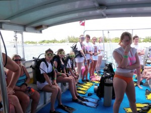 Royal High School getting ready to get in the water