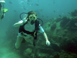 PADI Discover Scuba Diving Diving beside the WWI shipwreck the Berwyn